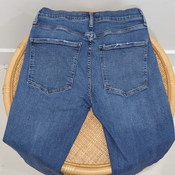 AGOLDE Sophie High Rise Skinny Crop in "Spite" Distressed Denim Women's Size 29 - Picture 6 of 8